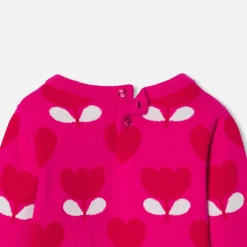 Jacadi Cardigans, Sweaters And Sweatshirts|Baby girl sweater in jacquard knit Pink/Multicolour