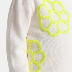 Jacadi Cardigans, Sweaters And Sweatshirts|Baby girl sweater with embroidered flowers Jacadi soft white