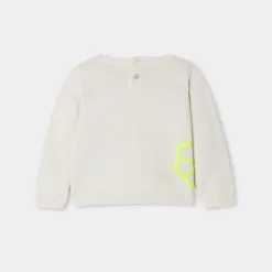 Jacadi Cardigans, Sweaters And Sweatshirts|Baby girl sweater with embroidered flowers Jacadi soft white