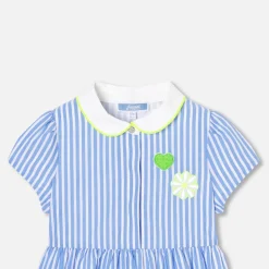 Jacadi Dresses|Baby girl trapeze dress White/Blue