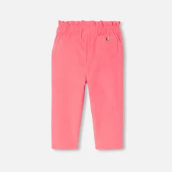 Jacadi Pants And Shorts|Baby girl velour pants Coral