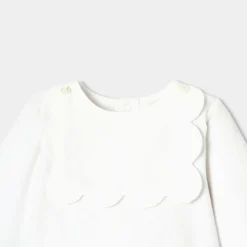 Jacadi Pajamas|Baby girl velvet bouclette pajamas Jacadi White