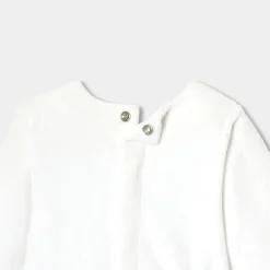Jacadi Pajamas|Baby girl velvet bouclette pajamas Jacadi White