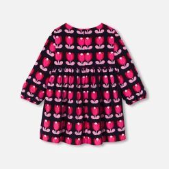 Jacadi Dresses|Baby girl velvet dress Multicolour