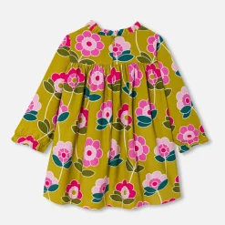 Jacadi Dresses|Baby girl velvet dress Mustard
