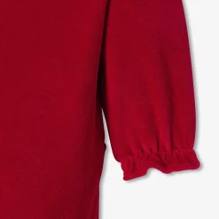 Jacadi Pajamas|Baby girl velvet Holiday pajamas Jacadi Red