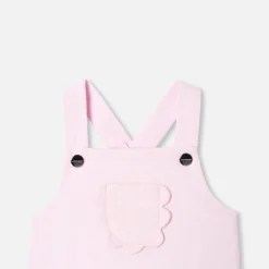 Jacadi Bloomers, Overalls And Sets|Baby girl velvet overalls Light Powder Pink