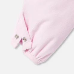 Jacadi Bloomers, Overalls And Sets|Baby girl velvet overalls Light Powder Pink