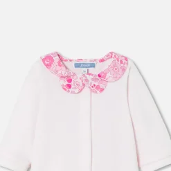 Jacadi Pajamas|Baby girl velvet pajamas Jacadi pale Pink