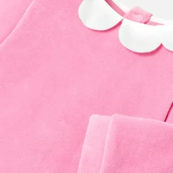 Jacadi Pajamas|Baby girl velvet pyjamas Tea Pink