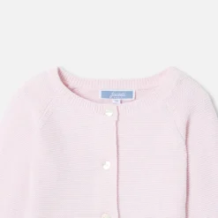Jacadi Jumpers, Sweatshirts And Cardigans|Baby girl wool and cotton cardigan Jacadi pale Pink