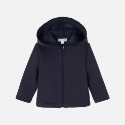 Jacadi Cardigans, Sweaters And Sweatshirts|Baby girl zip-up sweatshirt Jacadi Navy