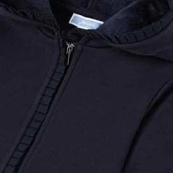 Jacadi Cardigans, Sweaters And Sweatshirts|Baby girl zip-up sweatshirt Jacadi Navy