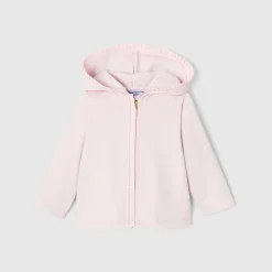 Jacadi Cardigans, Sweaters And Sweatshirts|Baby girl zip-up sweatshirt Jacadi Powder Pink