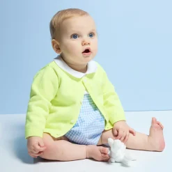 Jacadi Jumpers, Sweatshirts And Cardigans|Baby jersey cardigan Neon Yellow