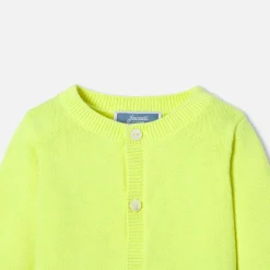 Jacadi Jumpers, Sweatshirts And Cardigans|Baby jersey cardigan Neon Yellow
