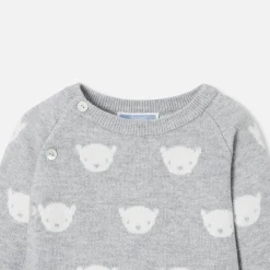 Jacadi Bloomers, Overalls And Sets|Baby jersey knit set Grey/Cream