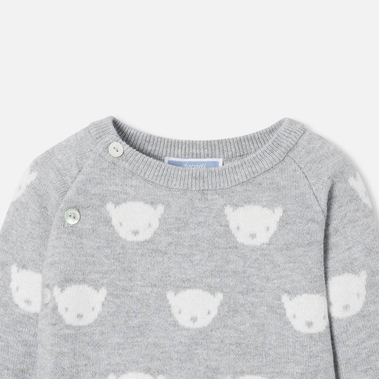 Jacadi Bloomers, Overalls And Sets|Baby jersey knit set Grey/Cream