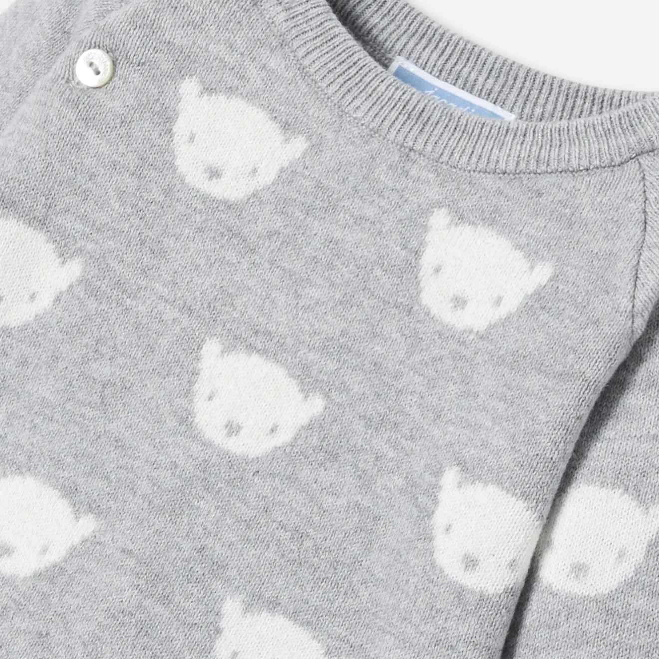Jacadi Bloomers, Overalls And Sets|Baby jersey knit set Grey/Cream