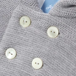Jacadi Coats And Outerwear|Coats And Outerwear|Baby knitted burnous jacket Jacadi light Heather Grey
