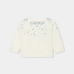Jacadi Jumpers, Sweatshirts And Cardigans|Baby knitted cardigan Soft White/Multicolour