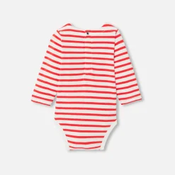 Jacadi Bodysuits|Baby long sleeve bodysuit White/Red