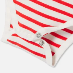 Jacadi Bodysuits|Baby long sleeve bodysuit White/Red