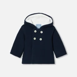 Jacadi Coats And Outerwear|Coats And Outerwear|Baby Merino wool burnous jacket Light navy