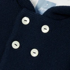 Jacadi Coats And Outerwear|Coats And Outerwear|Baby Merino wool burnous jacket Light navy