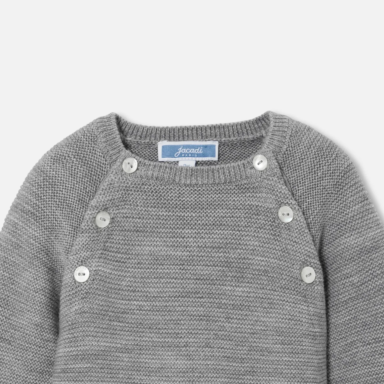 Jacadi Bloomers, Overalls And Sets|Baby merino wool jumpsuit Jacadi light Heather Grey