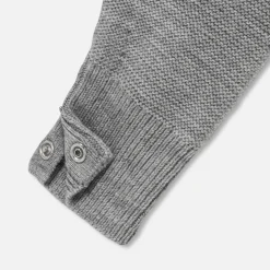 Jacadi Bloomers, Overalls And Sets|Baby merino wool jumpsuit Jacadi light Heather Grey