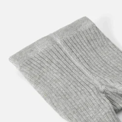 Jacadi Accessories|Baby ribbed tights Jacadi light Heather Grey