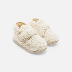 Jacadi Slippers|Slippers|Baby sherpa slippers Cream/Beige