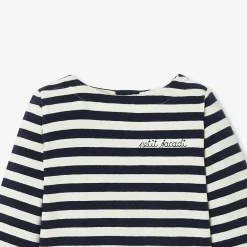 Jacadi Bodysuits|Baby striped bodysuit White/Blue