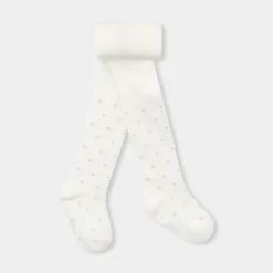 Jacadi Tights, Socks And Booties|Accessories|Baby tights with silver polka dots Soft White/Multicolour