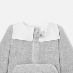 Jacadi Pajamas|Pajamas|Baby velvet pyjamas Jacadi light Heather Grey