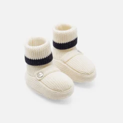 Jacadi Socks And Booties|Accessories|Baby wool booties White/Navy