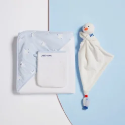 Jacadi Bath Towels And Bath Capes|Bath set White/Blue