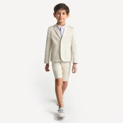 Jacadi Shorts|Boy Bermuda shorts in cotton satin Off-White