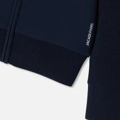 Jacadi Sweaters, Sweatshirts And Cardigans|Boy bi-material cardigan Jacadi Navy