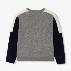 Jacadi Sweaters, Sweatshirts And Cardigans|Boy cashmere sweater Grey/Navy