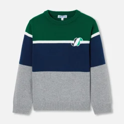 Jacadi Sweaters, Sweatshirts And Cardigans|Boy color block sweater Grey/Multicolour