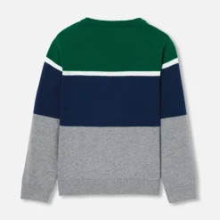 Jacadi Sweaters, Sweatshirts And Cardigans|Boy color block sweater Grey/Multicolour
