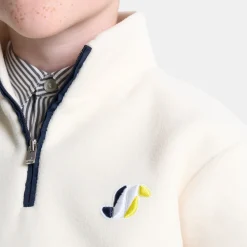 Jacadi Sweaters, Sweatshirts And Cardigans|Boy fleece Jacadi soft white