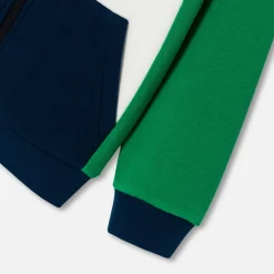 Jacadi Sweaters, Sweatshirts And Cardigans|Boy hoodie Navy/Green