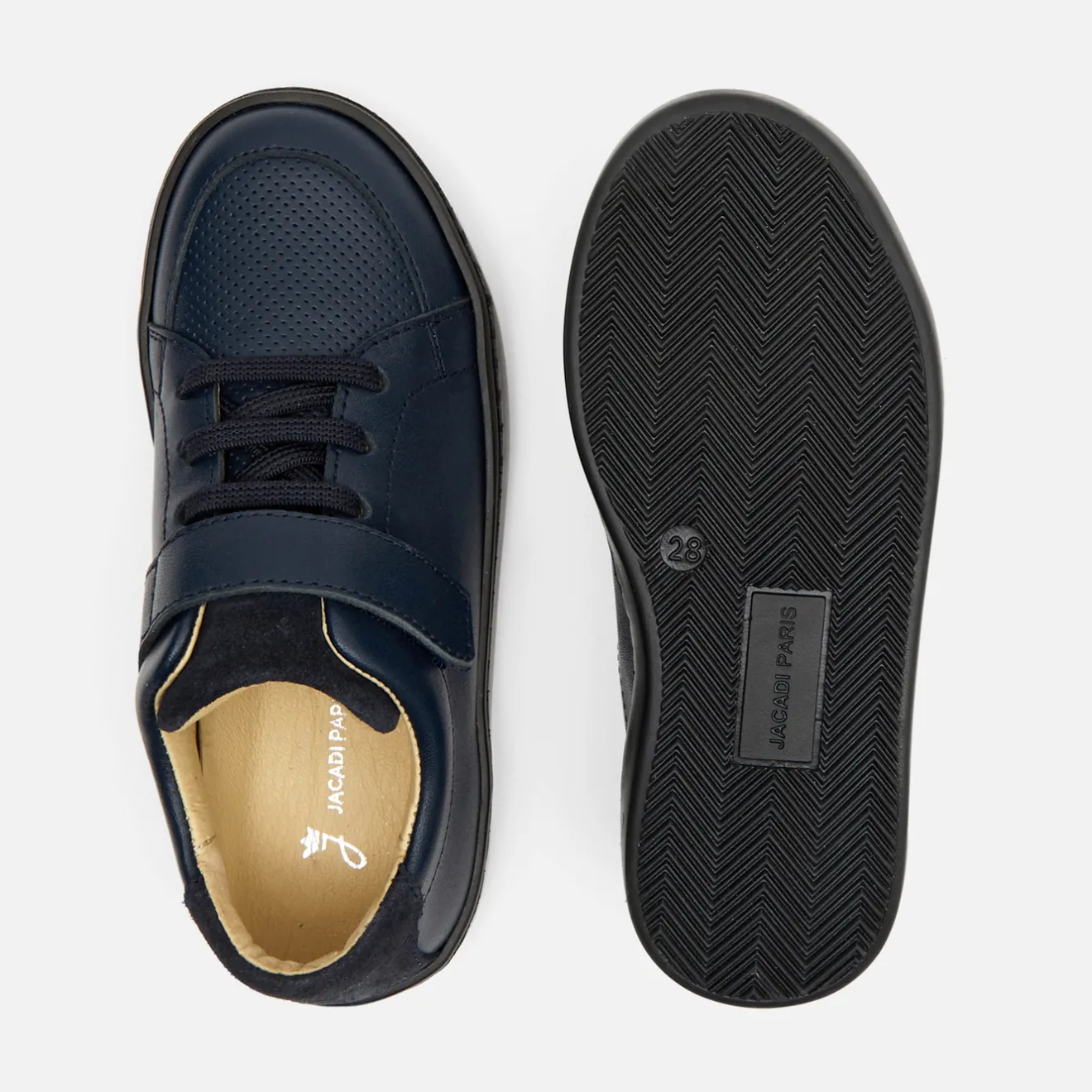 Jacadi Loafers, Lace-Ups And Moccasins|Boy leather sneakers Jacadi Navy