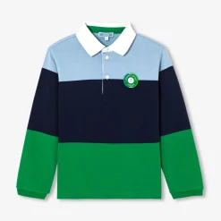 Jacadi T-Shirts And Polo Shirts|Boy long-sleeved polo Green/Multicolour