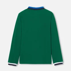 Jacadi T-Shirts And Polo Shirts|Boy long-sleeved polo Dark green