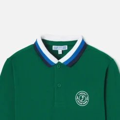 Jacadi T-Shirts And Polo Shirts|Boy long-sleeved polo Dark green