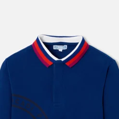 Jacadi T-Shirts And Polo Shirts|Boy long-sleeved polo Dark Blue